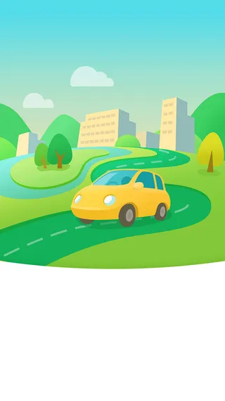 绿色卡通手绘H5背景高清