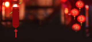 中国风红色灯笼淘宝海报背景高清
