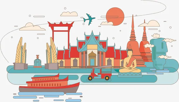泰国美景免抠