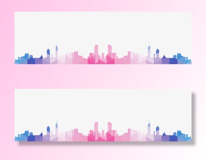 城市剪影免抠装饰效果特效元素