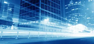 城市蓝光炫彩科幻背景高清