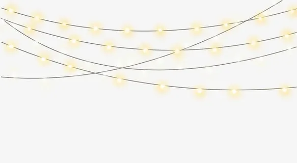 夜晚的彩灯免抠