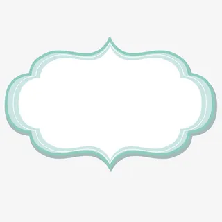 绿色的云朵边框免抠