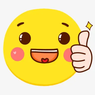 卡通大拇指笑脸素材免抠手绘/卡通卡通元素