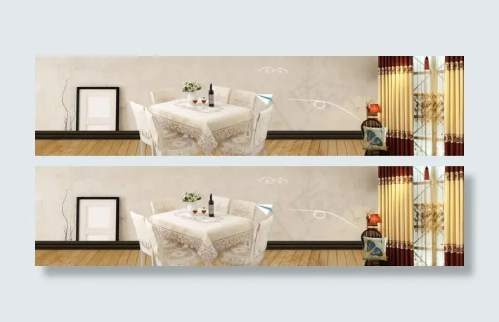 小清新家居设计banner背景图
