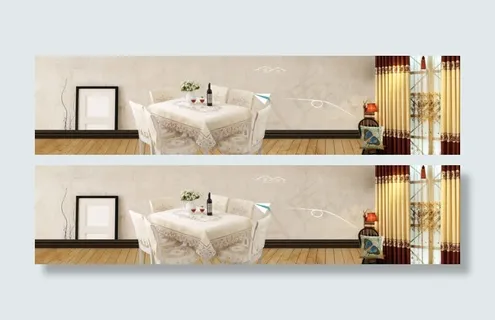 小清新家居设计banner背景图