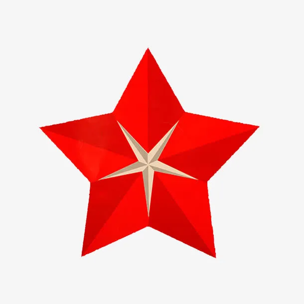 红色五角免抠