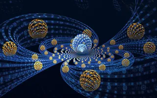 复古创意元素圆形黄色蓝色圆点免抠