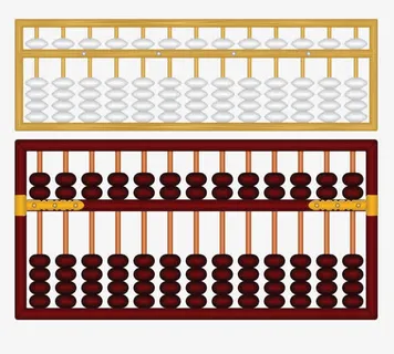 手绘中式算盘免抠