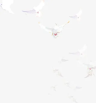 白色和平鸽飞翔底纹免抠