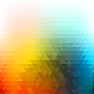 蓝色和橙色渐变棱型背景