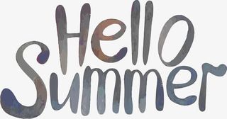 矢量你好夏天免抠