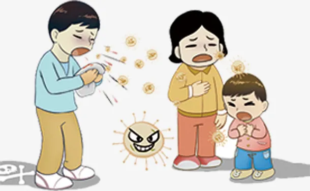 打喷嚏的小孩子们免抠