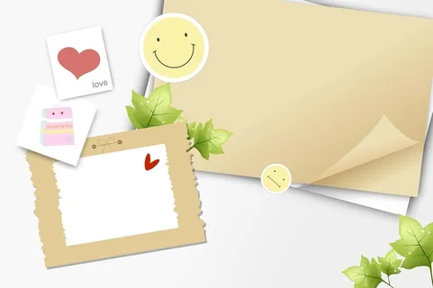 矢量教育便签纸背景素材高清