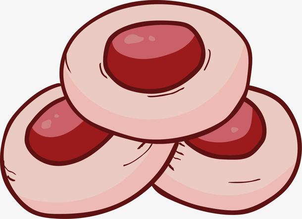 红色卡通美味柿饼免抠