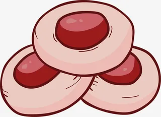 红色卡通美味柿饼免抠