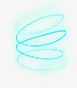 手绘青色圈圈光效免抠