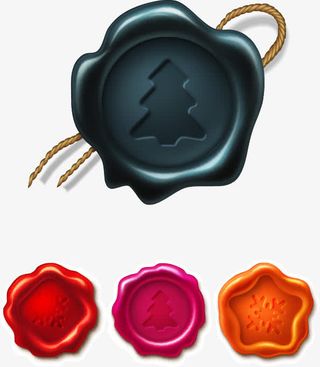 圣诞火漆素材免抠