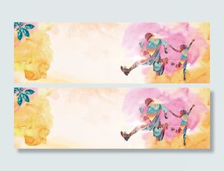 彩色水彩艺术背景高清