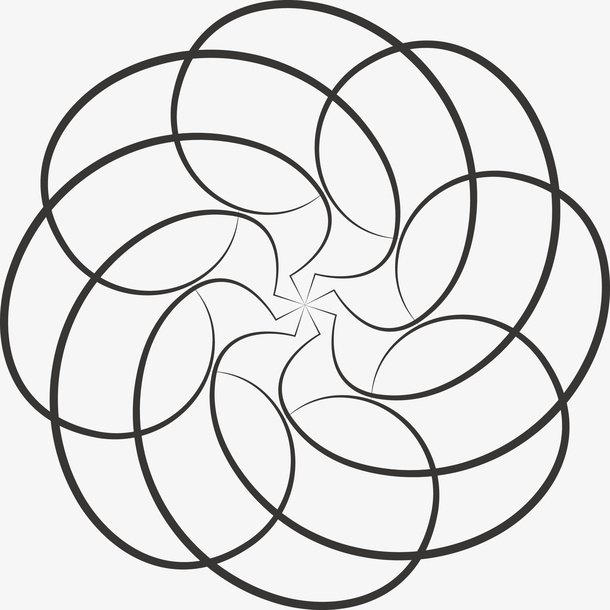 旋转花纹矢量素材图免抠