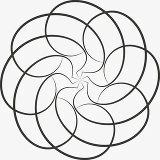 旋转花纹矢量素材图免抠