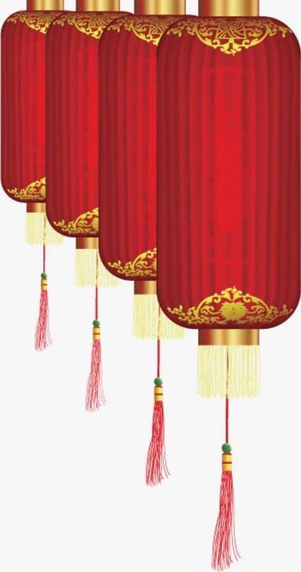 红色灯笼圣诞有礼免抠