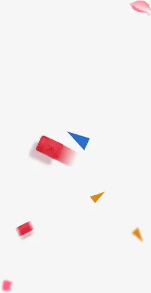 漂浮花瓣促销海报免抠