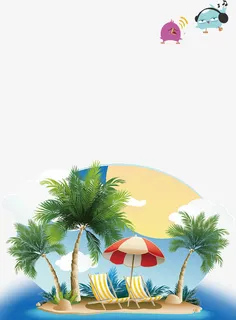 夏季清爽夏日装饰边框免抠 夏季清爽夏日装饰边框免抠