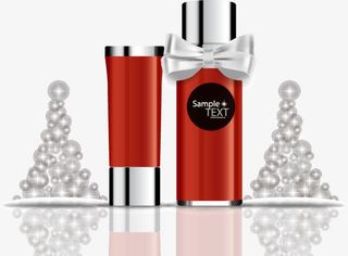 精致圣诞节护肤品免抠