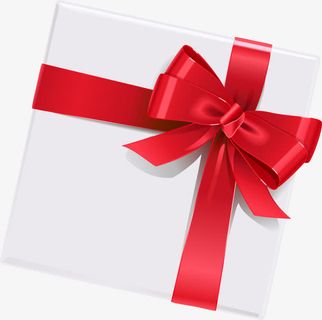 白色简约礼物礼盒免抠