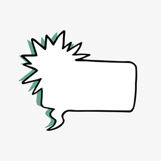 白色对话框文案背景免抠手绘/卡通卡通元素