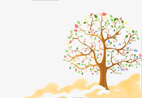 手绘  梦想树免抠