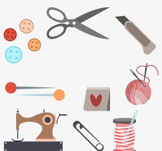 一套可爱的缝纫元素免抠