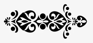 简约复古花纹素材免抠