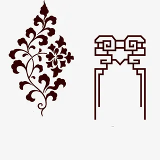 黑色线条纹理免抠