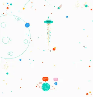 卡通星球元素背景