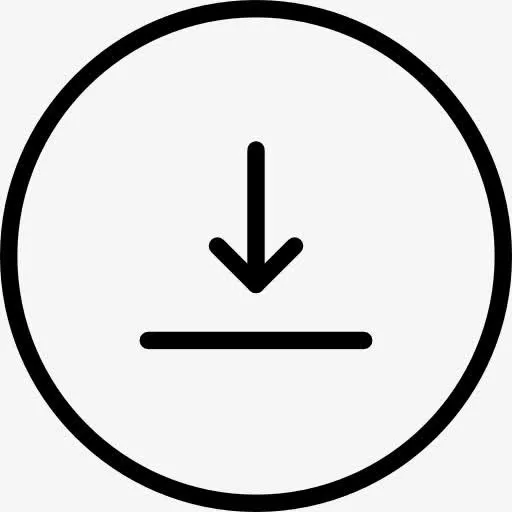 向下箭头在一个圆圈图标免抠