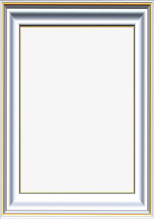 银色金属质感高清边框免抠