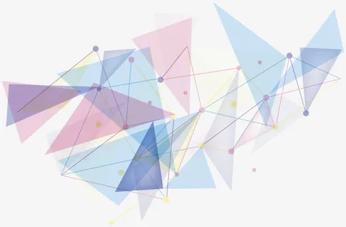 创意商务三角形折线免抠