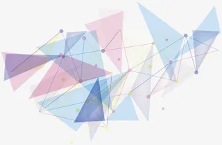 创意商务三角形折线免抠