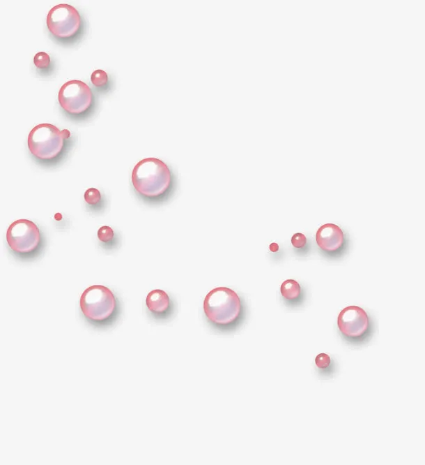 粉红水珠漂浮免抠