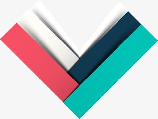 多彩V型标签免抠