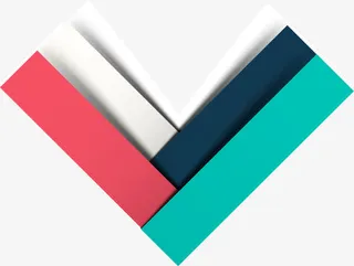 多彩V型标签免抠