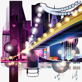 繁华都市效果元素免抠