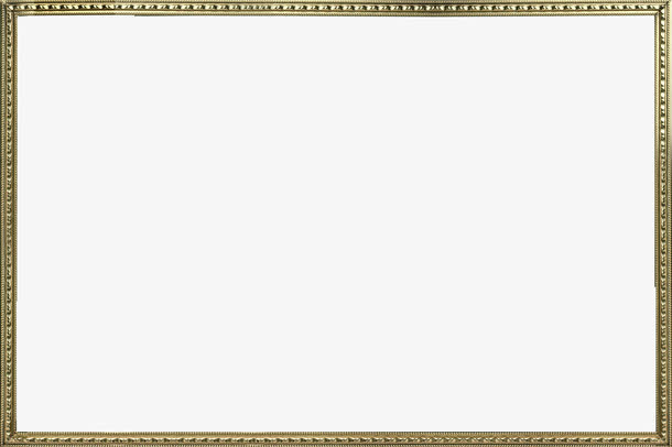 金黄色相框医院素材免抠