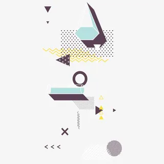 不规则图形几何抽象装饰素材免抠