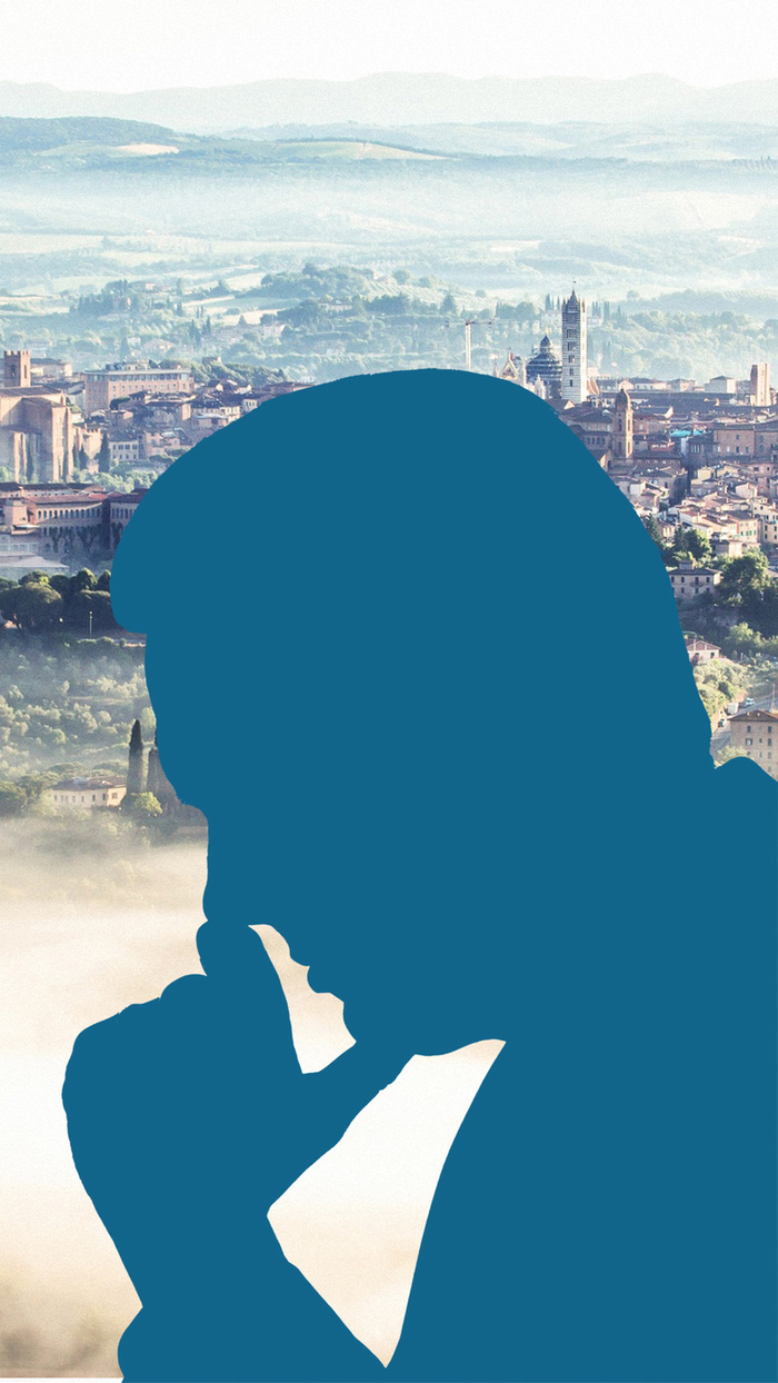 人物剪影城市H5背景高清