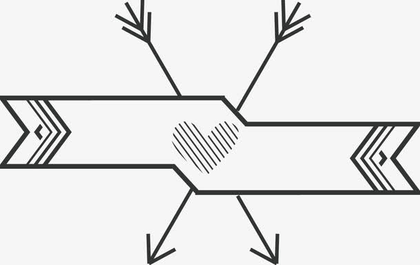 矢量创意设计边框箭头图免抠