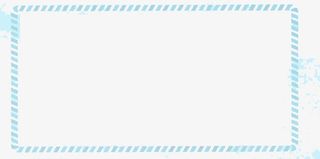 蓝色可爱卡通手绘边框免抠