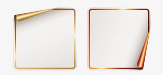 金色边框书页免抠